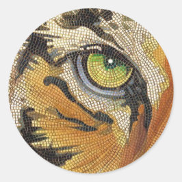 Adesivo O "tigre telha" a aguarela do mosaico da cara do