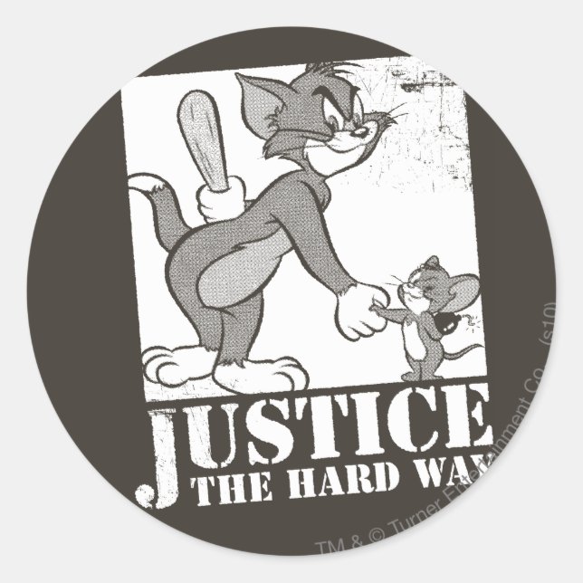 Adesivo O Tom e o Jerry Justiça na Via Duro (Frente)