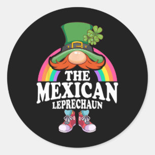 Adesivo O Traje de Dia de São Patrício do Leprechaun Mexic