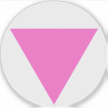 O triângulo rosa - Orgulho gay LGBT (a branco)