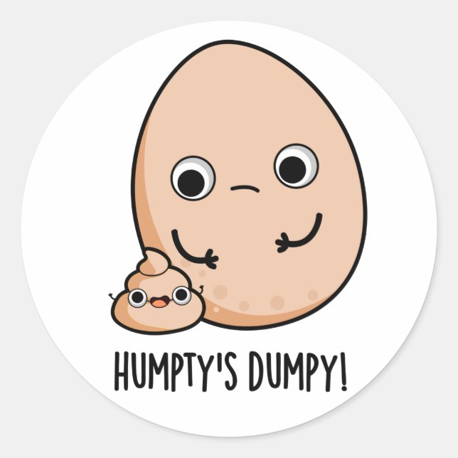 Adesivo O trocadilho de ovos engraçadinho da Humpty (Frente)