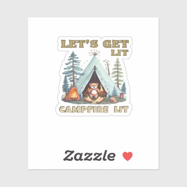 Adesivo O vamos Se Atira. Campfire Lit Classic (Folha)