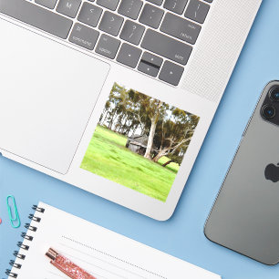 Adesivo O Velho Vedante De Pilha De Madeira