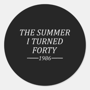 Adesivo O Verão em que Fiz Quarenta Aniversário de 40 anos
