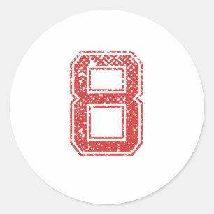 Adesivo O vermelho ostenta Jerzee número 8