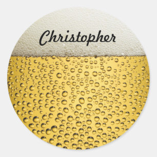 Adesivo O vidro de cerveja personaliza a foto