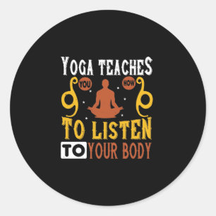 Adesivo O Yoga te ensina a ouvir o seu corpo