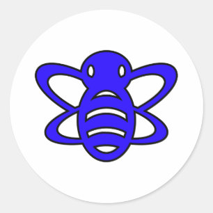 Adesivo O zangão ou Bumble o azul da vespa de rainha do