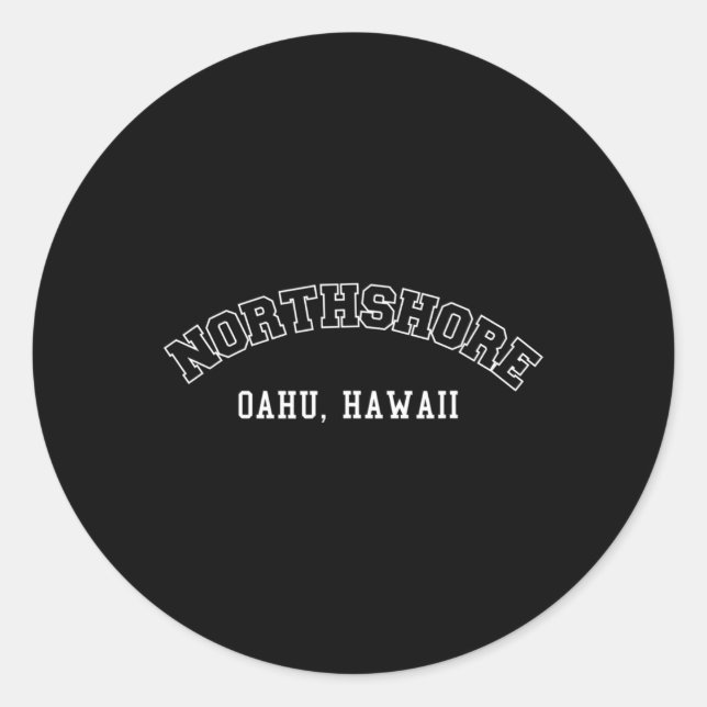 Adesivo Oahu Hawaii, do norte (Frente)