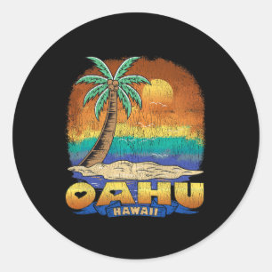 Adesivo Oahu Hawaii Vintage angustiou Souvenir