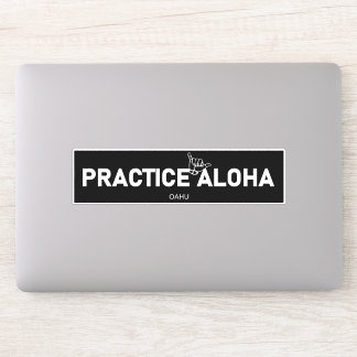 Adesivo Oahu - Pratique Aloha Shaka (enforque-se)