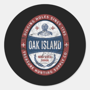 Adesivo Oak Island Treasure Hunting Retro Templar Knight T