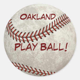 Adesivo Oakland Baseball Play Ball! Passado Americano