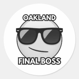 Adesivo Oakland Final Boss Cool Emoji Sticker