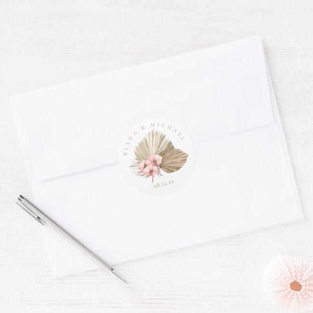 Adesivo Oásis Boho Casamento Floral ID959 (Envelope)