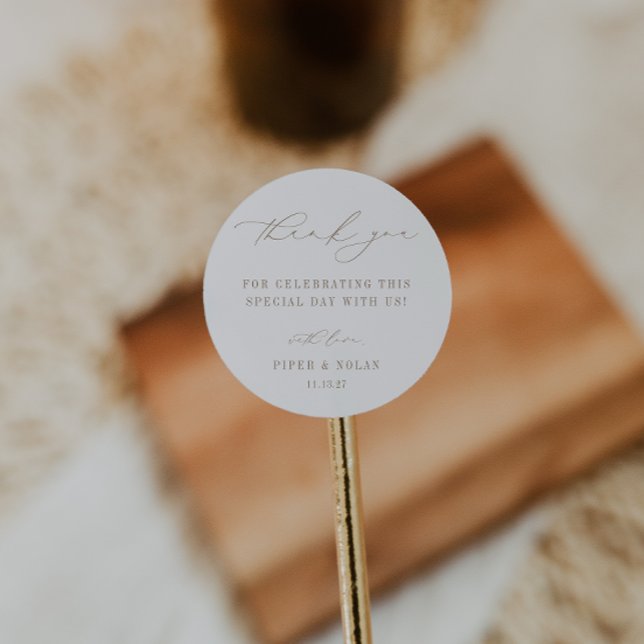 Adesivo OASIS Minimalist Wedding Thank You (Criador carregado)