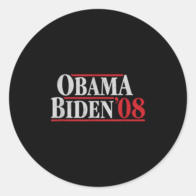 Adesivo Obama 08 Shirt - Campanha Retroativa Obama Biden (Frente)