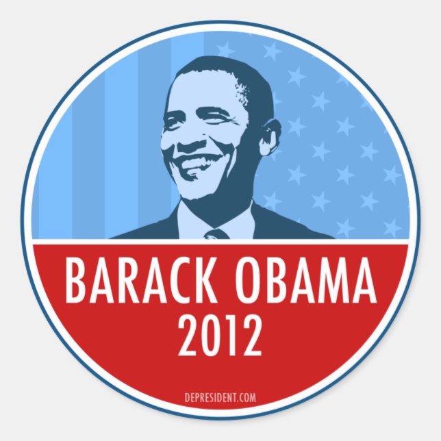 Adesivo Obama 2012 (Frente)