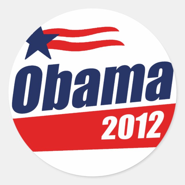 Adesivo Obama 2012 (Frente)