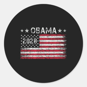 Adesivo Obama 2028 Retro Vintage U Bandeira Americana Polí