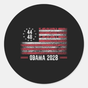 Adesivo Obama 2028 Retro Vintage U Sinalizador Americano P