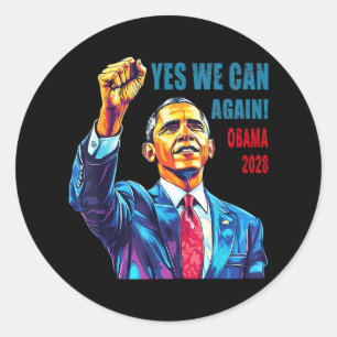 Adesivo Obama 2028 Sim Podemos Novamente Obama 48º Preside