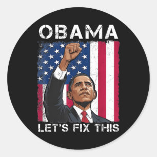 Adesivo Obama 2028 Vamos Corrigir Este Presidente