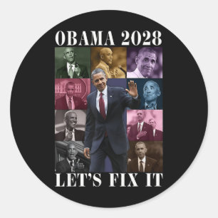 Adesivo Obama 2028 Vota Obama Para O Presidente 2028 Vinta