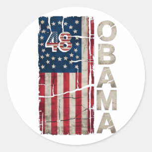 Adesivo Obama 48º Presidente Americano Flag Obama For Pres