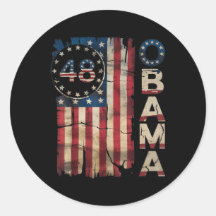 Adesivo Obama 48º Presidente Americano Flag Obama For Pres