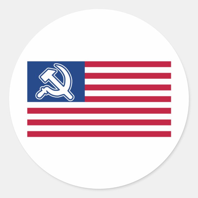 Adesivo Obama - Bandeira Socialista (Frente)