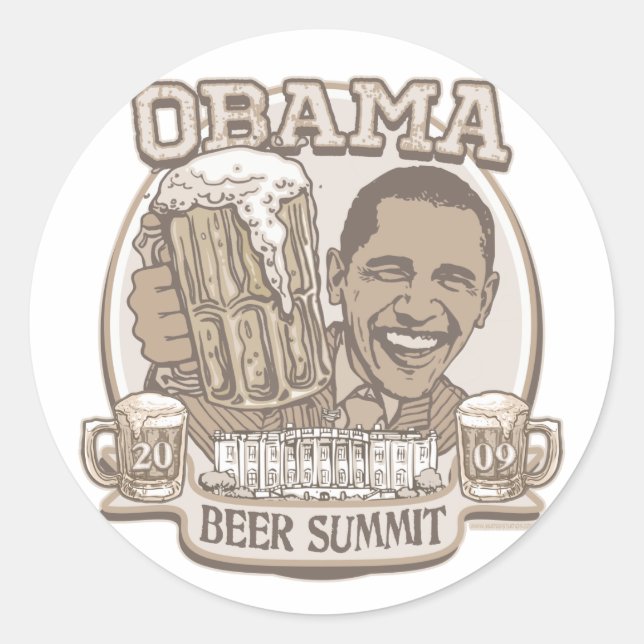 Adesivo Obama Beer Summit Nonpartisan Gear (Frente)
