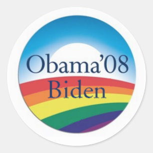 Adesivo Obama Biden RAINBOW Stickers