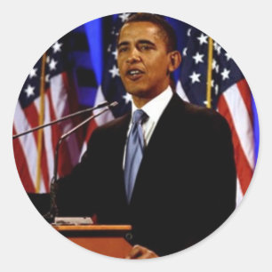 Adesivo Obama-Com bandeiras