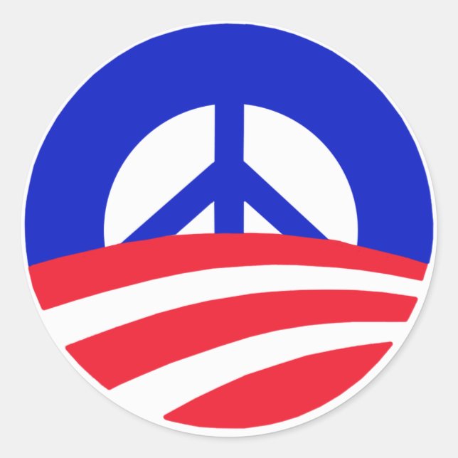 Adesivo Obama com Sinal de Paz (Frente)