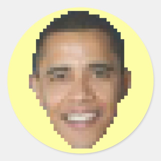 Adesivo Obama (de 8 bits) (Frente)