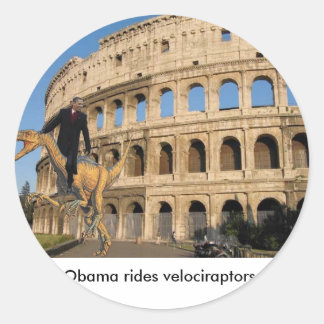 Adesivo Obama dirige velociraptors.