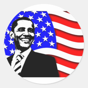 Adesivo Obama E Bandeira