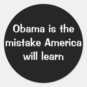 Adesivo Obama é o erro América aprenderá