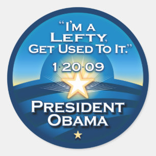Adesivo OBAMA "eu sou um esquerdista habituo-me lhe."