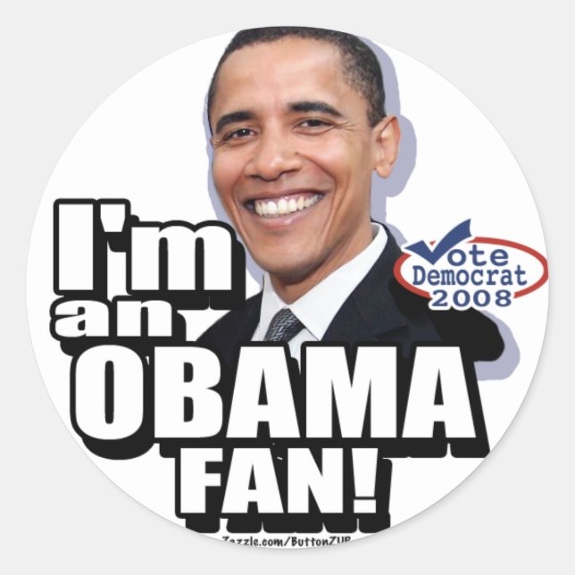 Adesivo Obama Fan Sticker (Frente)