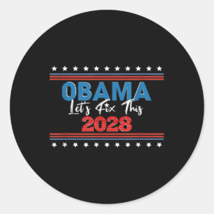 Adesivo Obama Flag Usa Vintage Patriótico 2028 Fi Política