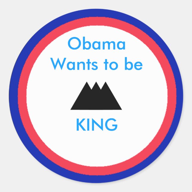 Adesivo OBAMA KING ainda está (Frente)