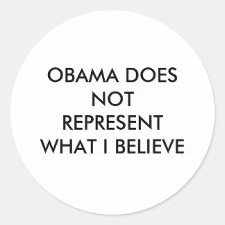 ADESIVO OBAMA NÃO REPRESENTA O QUE EU ACREDITO