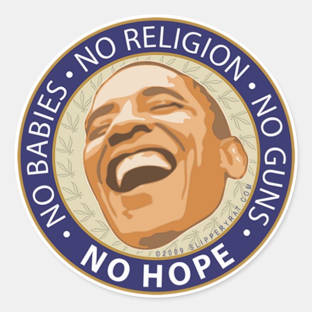 Adesivo Obama "No Hope" Sticker (Frente)