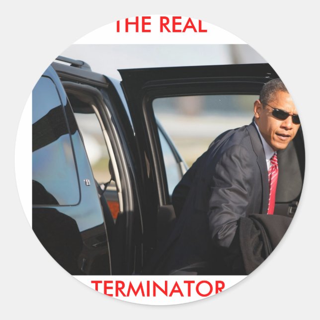 Adesivo Obama - O verdadeiro terminador (Frente)