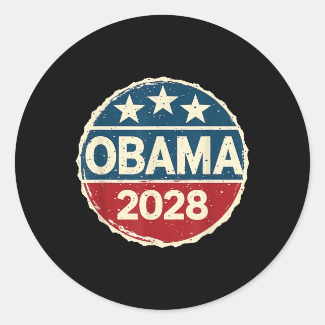 Adesivo Obama Para O Presidente 2028 Obama 2028 (Frente)