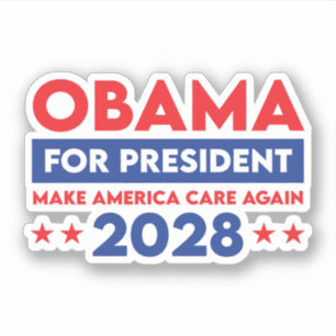 Adesivo Obama Para O Presidente 2028 Torne A América Mais