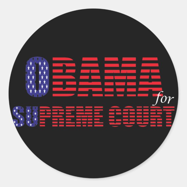 Adesivo Obama para o Sticker do Supremo Tribunal (Frente)
