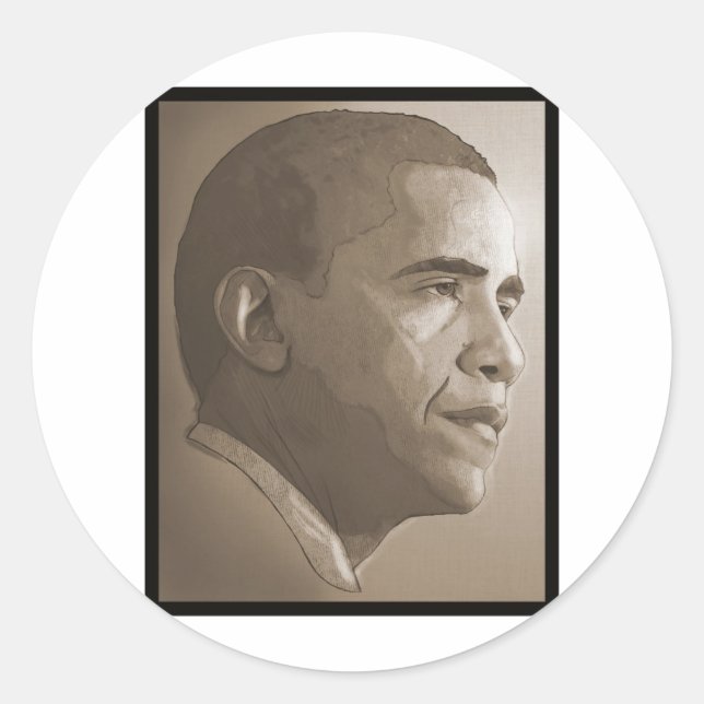 Adesivo Obama Portrait (Frente)